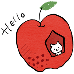 [LINEスタンプ] ＊しっぽがお花のしろくまこ＊