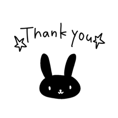 [LINEスタンプ] 黒ウサギの基本スタンプ