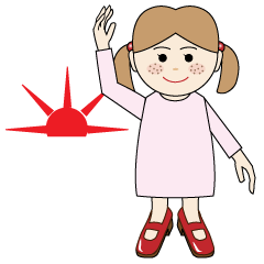 [LINEスタンプ] 赤い靴の少女の日常生活の画像（メイン）