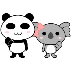 [LINEスタンプ] パンダとコアラ2