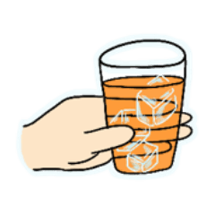 [LINEスタンプ] 飲み物を差し出すスタンプ