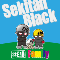 [LINEスタンプ] Sekitan Black E10 Family