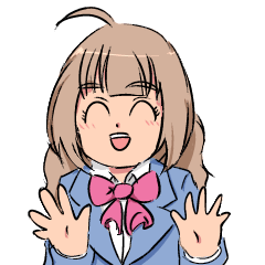 [LINEスタンプ] うきうきおなご
