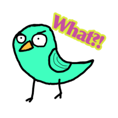 [LINEスタンプ] A green bird. I’m not angry this is me！の画像（メイン）