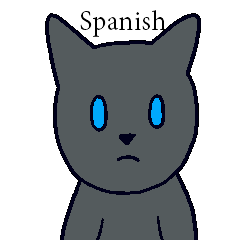 [LINEスタンプ] 無心の猫の黒い - Kka Mang ( スペイン)