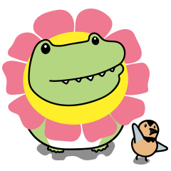 [LINEスタンプ] 感情的なワニ