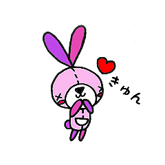 [LINEスタンプ] キルトうさぎ