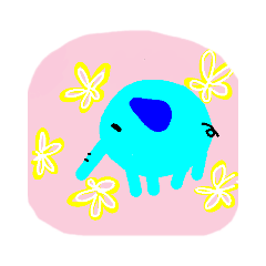 [LINEスタンプ] 青いゾウさん 2
