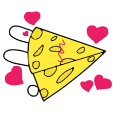 [LINEスタンプ] チーズうさぎ