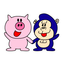 [LINEスタンプ] ぶたごりらいふ