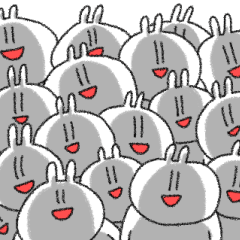 [LINEスタンプ] 狂気うさぎさん