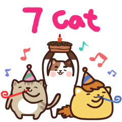 [LINEスタンプ] 7catごろごろ猫 Vol.1