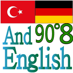 [LINEスタンプ] 90°8-ドイツ - トルコ - 英語 -