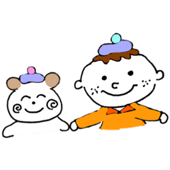 [LINEスタンプ] こち＆ぽん