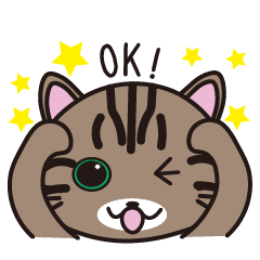 [LINEスタンプ] キジトラ猫のイラストスタンプ