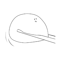 [LINEスタンプ] 無表情もち