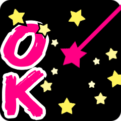 ❤️綺麗な花火文字❤️ OK (黒の背景)