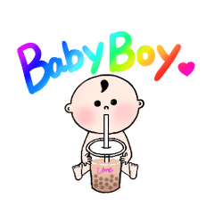 [LINEスタンプ] Baby boy うめきち