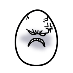 [LINEスタンプ] 怒るゆで卵（よく使う言葉）の画像（メイン）