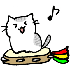 [LINEスタンプ] 猫と打楽器♪ゆるスタンプの画像（メイン）