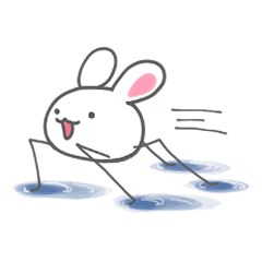 [LINEスタンプ] アメンボうさぎ