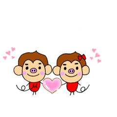 [LINEスタンプ] 今日もモンキー♡