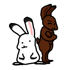 [LINEスタンプ] 二匹のウサギは友達の画像（メイン）