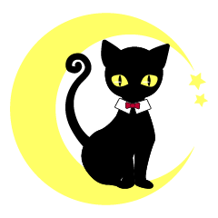 [LINEスタンプ] 少しミステリアスな黒猫
