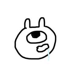 [LINEスタンプ] 独眼うさちゃん