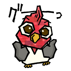 [LINEスタンプ] 赤いあたまのカーディ 日常