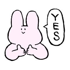 [LINEスタンプ] 英語をしゃべるうさぎ