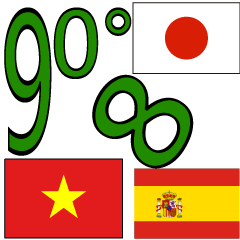 [LINEスタンプ] 90°8-スペイン - ベトナム - 日本 -