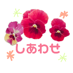 [LINEスタンプ] お花  あいさつ