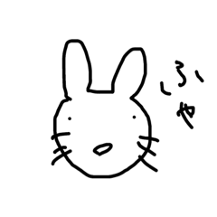 [LINEスタンプ] 意味のない文字を言葉にするうさぎ