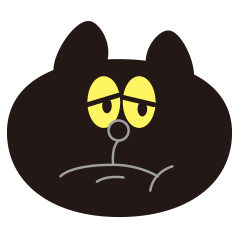 [LINEスタンプ] クロ猫クン