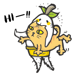 [LINEスタンプ] 鉢植え少女 Say Hi