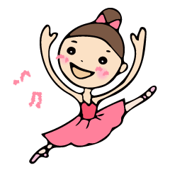 [LINEスタンプ] かわいいバレリーナ