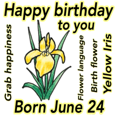 [LINEスタンプ] 6月、誕生日ごとの誕生花と花言葉の画像（メイン）