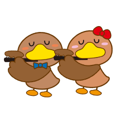 [LINEスタンプ] かもくんとみやちゃん