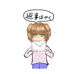 [LINEスタンプ] 犬系の女の子挨拶