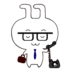 [LINEスタンプ] 頑張るお仕事うさぎ