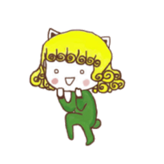 [LINEスタンプ] 天然パーマ 女の子Mia
