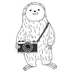 [LINEスタンプ] カメラが趣味なナマケモノ