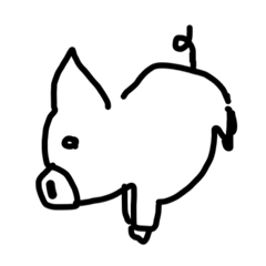 [LINEスタンプ] ブタのイラストです