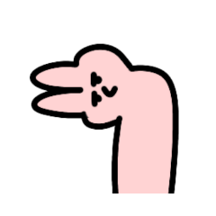 [LINEスタンプ] ジト目くねくねゆるうさぎ