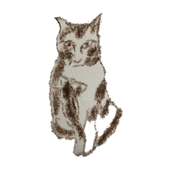 [LINEスタンプ] cats in crayon