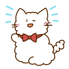 [LINEスタンプ] もふねこのおもち