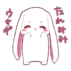 [LINEスタンプ] たれみみなウサギ