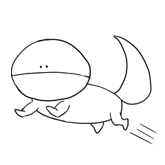 [LINEスタンプ] もちもちサンショウウオ