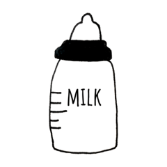 [LINEスタンプ] Baby  モノクロ